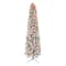 7.5ft. Pre-Lit Flocked Portland Pine Artificial Pencil Tree, Multicolor Lights